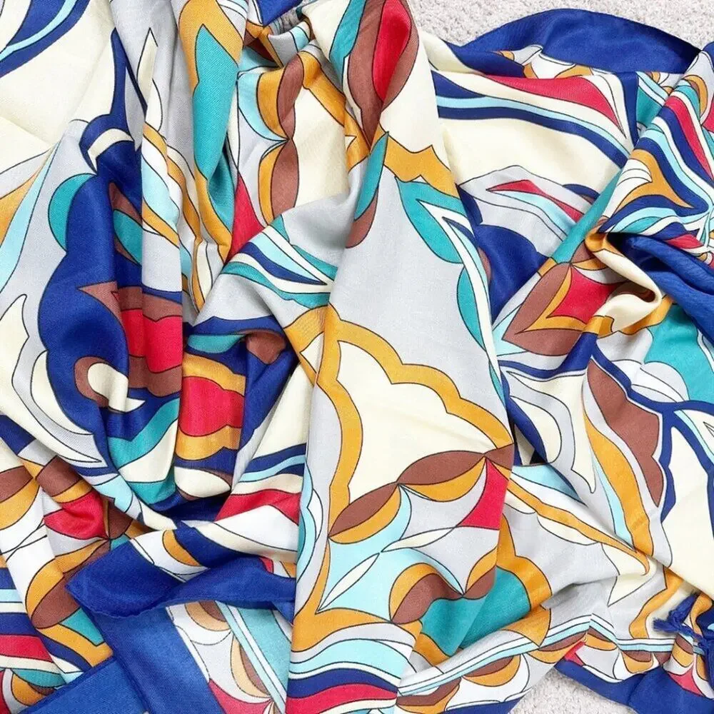 2/$30 NEW Beach Coverup Body Wrap Large Blanket Head Scarf Abstract Printed